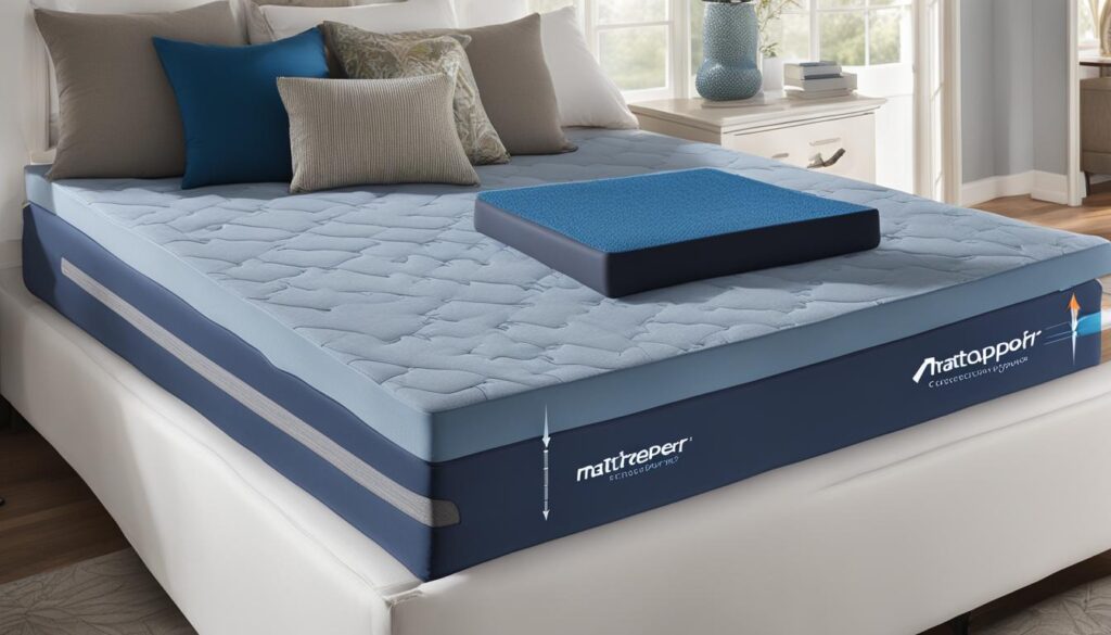 Matratzentopper auf einem Bett