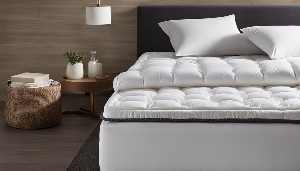 Matratzentopper auf gemütlichem Bett