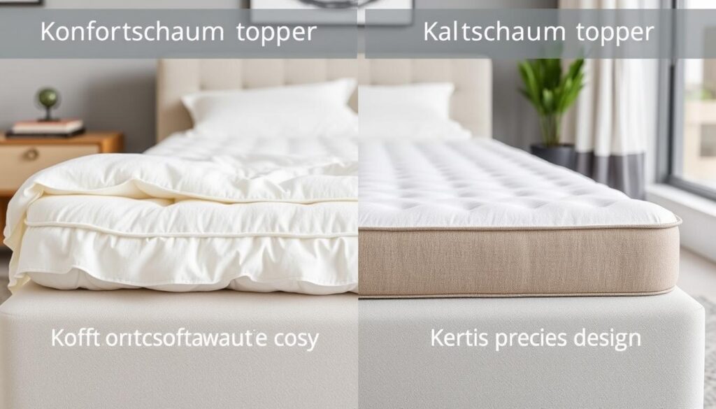 Kaltschaum Topper vs. Komfortschaum Topper