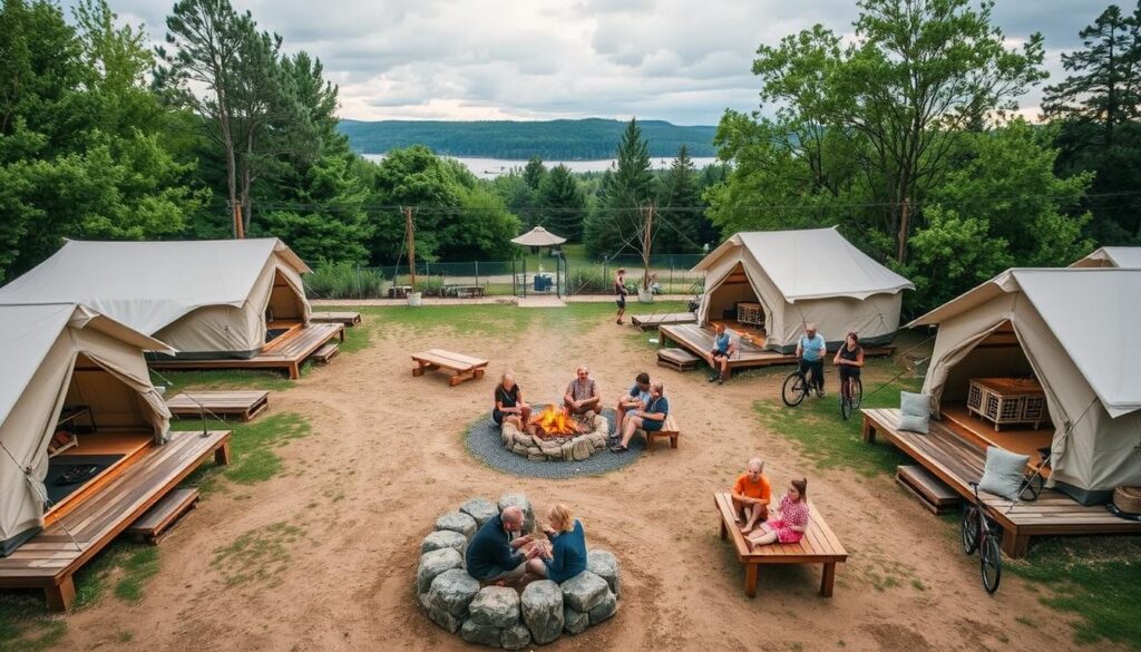 Moderne Campingplatz Ausstattung