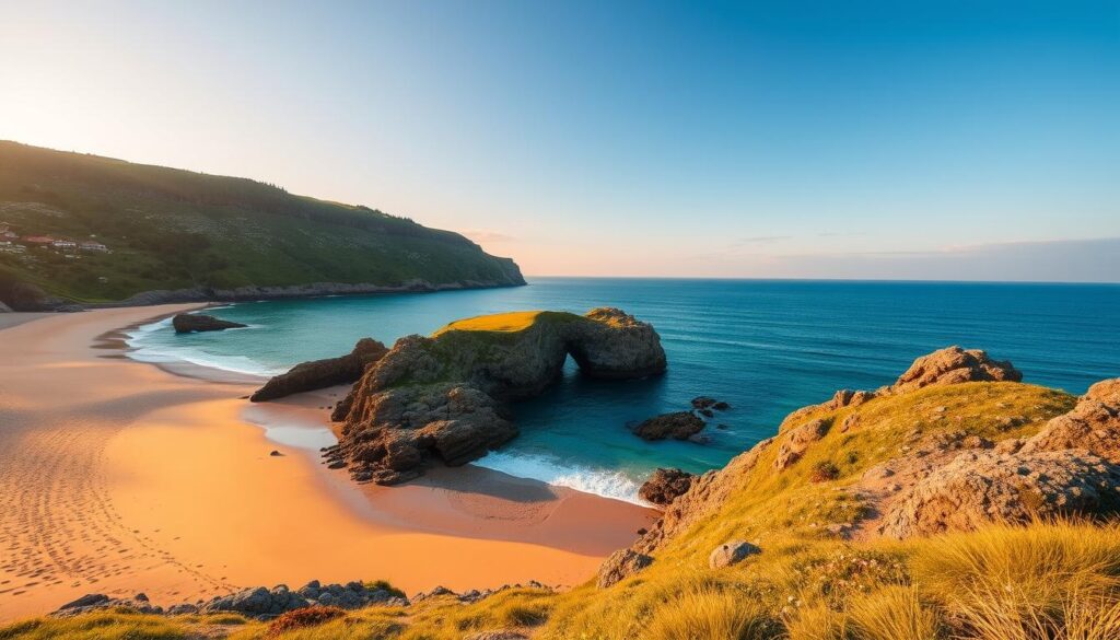 Strandurlaub in Europa Küstenlandschaft