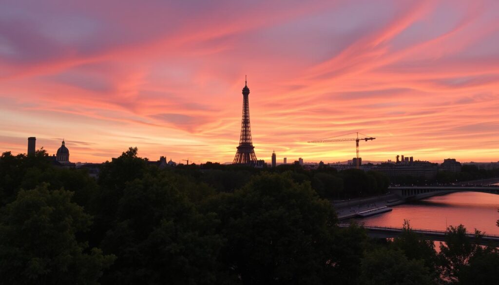 Romantische Aussicht auf Paris